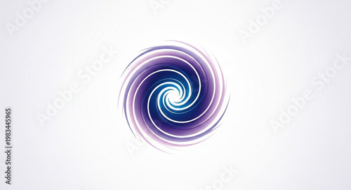 Purple Blue Swirling Spiral Vortex Abstract Design.