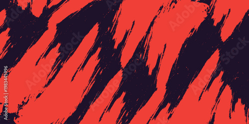 Abstract expressionism bold brushstrokes of crimson and deep indigo create dynamic texture