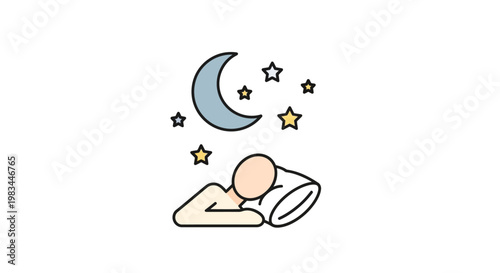 a person sleeping peacefully at night.