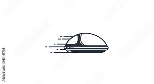 A sleek bullet train speeding along tracks.