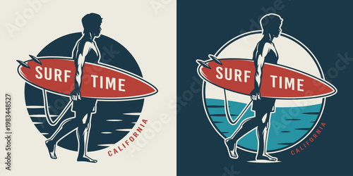 Surfing CA with board