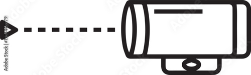 Photos Premium High-Precision Laser Collimator Vector Icon with Beam Pointer for Optics