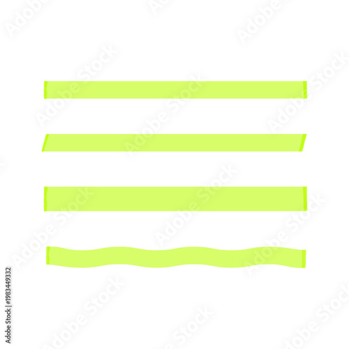 蛍光マーカーペンのライン素材