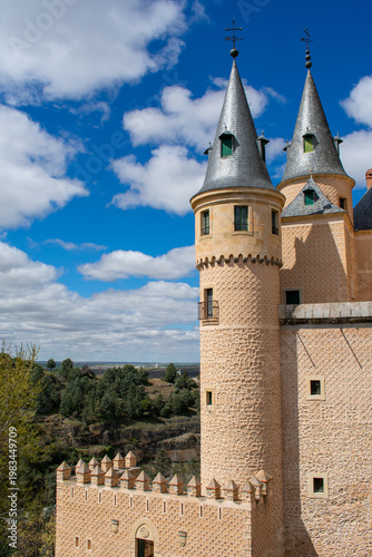Tableau sur toile Torres del Alcázar de Segovia