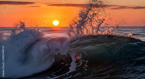 sunset over the sea