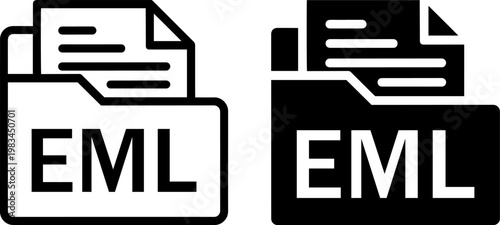 Comparison of two different email file icons in eml format
