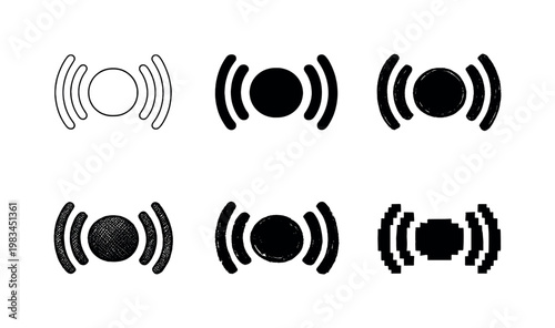 Siren Speaker Variants. Speaker grill of an alarm siren for projecting loud sound