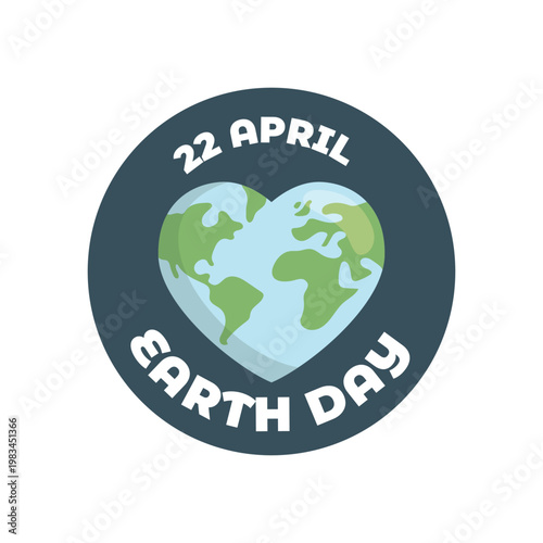 earth day badge, save the planet, 22 april day of planet earth logo emblem
