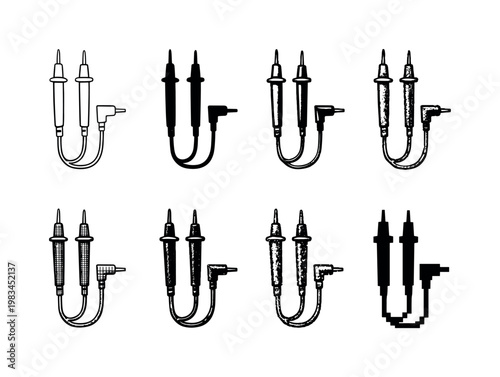 Probes or test leads of a multimeter for connecting to circuits