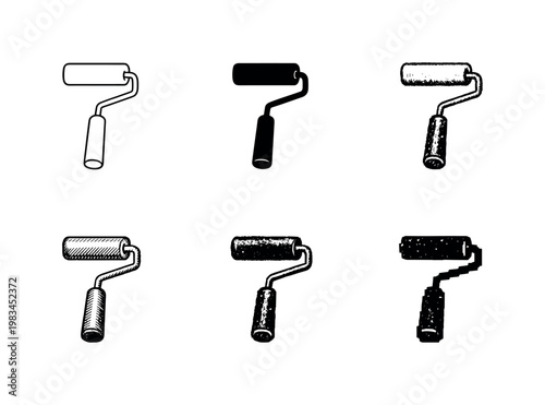 Set of mini paint rollers ideal for tight corners, trims, and furniture surfaces