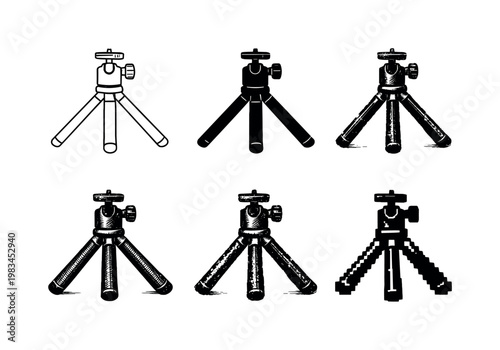 Desk tripod with ball head mount for precise camera positioning and stable shots