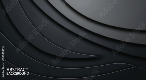Dark minimalist abstract background with layered circular curved shapes abstract background minimalist geometric backdrop corporate professional wallpaper structure composition dimensional