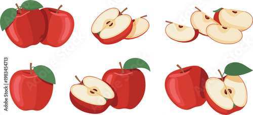 set of red and yellow peppers