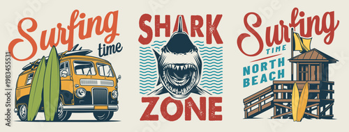 Surfing time at North Beach