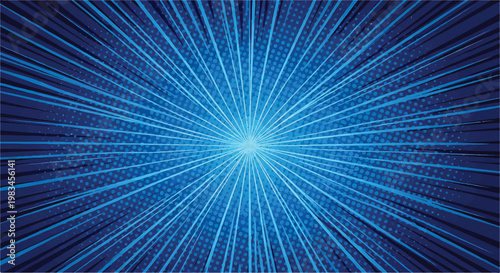 Abstract blue light rays energy burst background with abstract background futuristic explosion velocity technology radiance intensity projection illumination dramatic