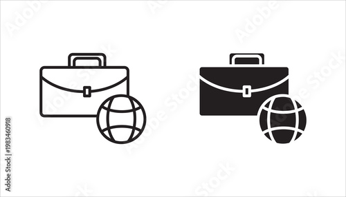 remote work icon set, with a white background