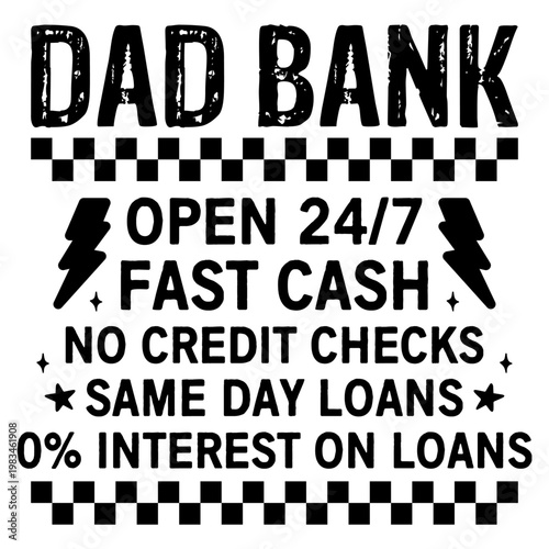 Dad Bank Svg, Funny Dad Svg, Fathers Day