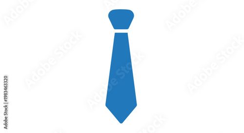 Blue necktie, a formal neckwear accessory, against a white backdrop