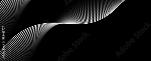 Abstract wave stripes lines pattern on white background vector