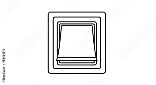 Simplified outline drawing of a wall light switch