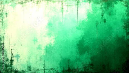 Vector Abstract emerald backdrop with artistic paint-like stains creating texture and artistic feel shows unique design of green and white and canvas wall