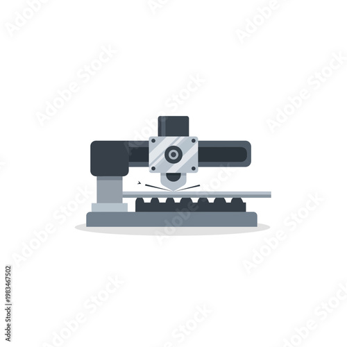 Industrial cnc milling machine processing metal part