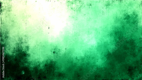 Vector Abstract background with mottled greenish hue, featuring textured gradient blending with soft light, evoking sensations and artistic look of painted wall or parchment.