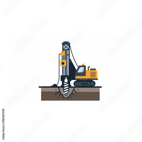 Heavy duty earth auger drilling rig construction equipment