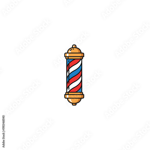 Classic barber shop pole icon design