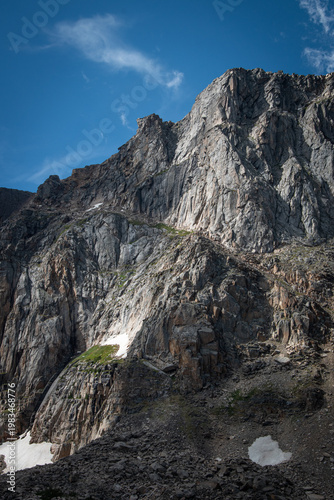Cliffs surrounding Glacier Lake in the Beartooth Wilderness, Montanna, USA