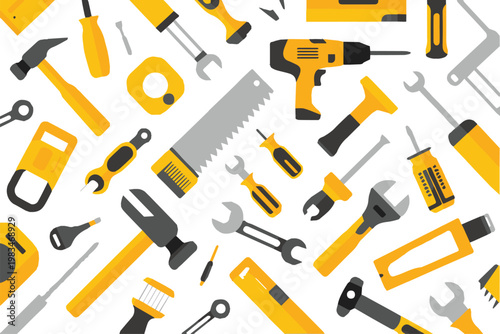 tools editable vector icons set for carpentry mechanic and diy