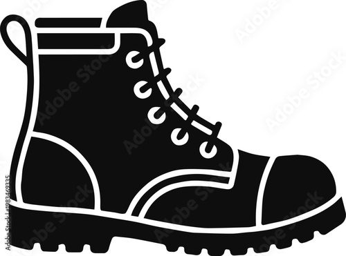 boot simple vector logo hiking boot silhouette for outdoor