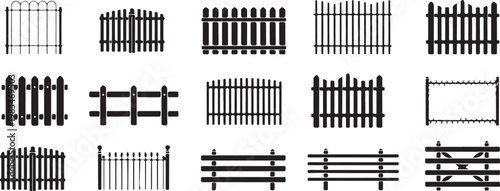 fence illustration pack fence types for garden and property