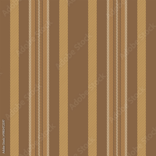 Veal vector background textile, choice stripe lines texture. Aolded seamless vertical fabric pattern in orange and amber colors.