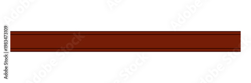 Realistic wooden brown molding baseboard. Wood trim work for frame border molding ceiling wall decorative interior design domestic paneling. Vector illustration.