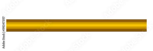 Realistic shiny golden horizontal molding baseboard. Golden baseboard for frame border molding ceiling wall decorative luxury interior design domestic paneling. Vector illustration.