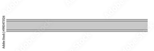 Realistic silver white horizontal molding baseboard. Aluminum baseboard for frame border molding ceiling wall decorative modern interior design domestic paneling. Vector Illustration.