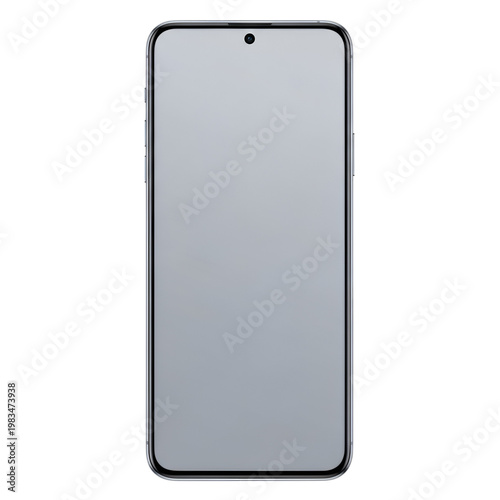 Modern smartphone with a blank screen and minimal bezel detail.