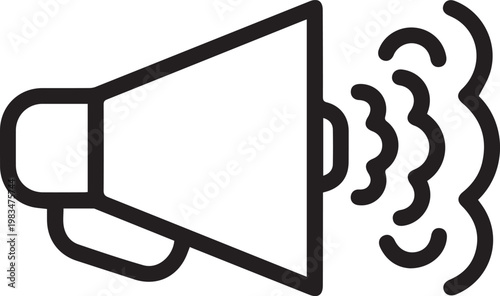 Professional Fog Signal Horn Vector Icon with Mist Effect – Essential Maritime Navigation, Safety & Emergency Alert Symbol for Shipping Logistics, Port Operations, Weather Forecasting