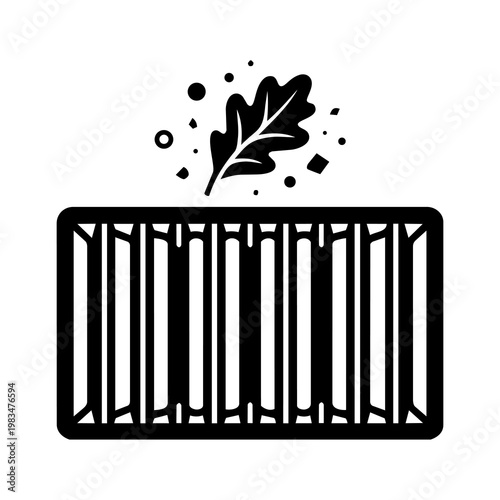 Thick Outline 3D Pleated Dirty Cabin Air Filter Vector Icon 