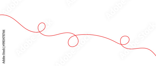 abstract creative red curly line design.