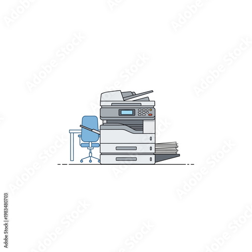 Modern office multi-function photocopier and printer