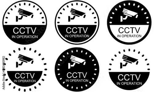 CCTV In Operation Icon Set