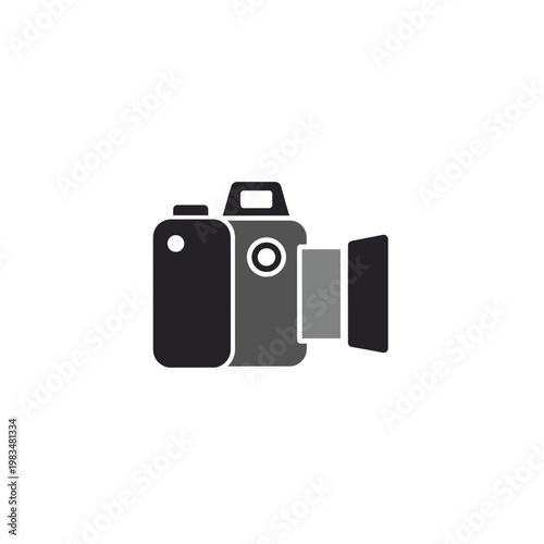Modern professional camera graphic icon