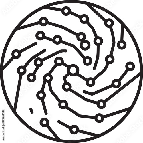Εκτύπωση καμβά Stunning Cosmic Web Galaxy Filament Vector Icon: Perfect for Astronomy Visuals,