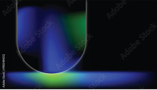 Abstract gradient design featuring a curved shape and vibrant color blending

