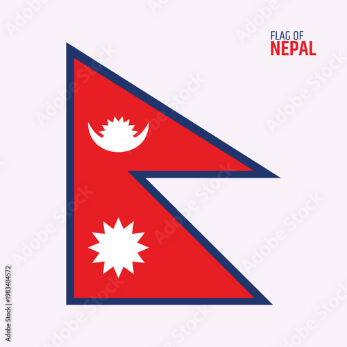 Flag Of Nepal, Vector illustration