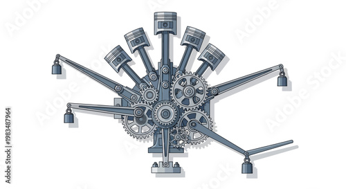 Radial Engine Mechanism - Automotive Power Unit