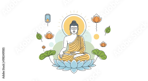 Buddha Enlightenment, Meditation, Lotus Flower, Zen, Spiritual, Peace, Harmony, Buddhism