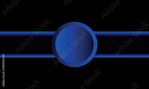 Abstract blue glass effect orb modern digital art with glowing lines and transparent shapes